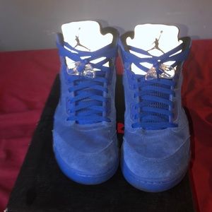 Jordan 5 blue suede